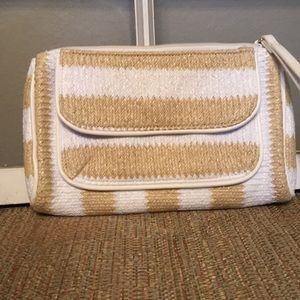 Vera Bradley striped wristlet